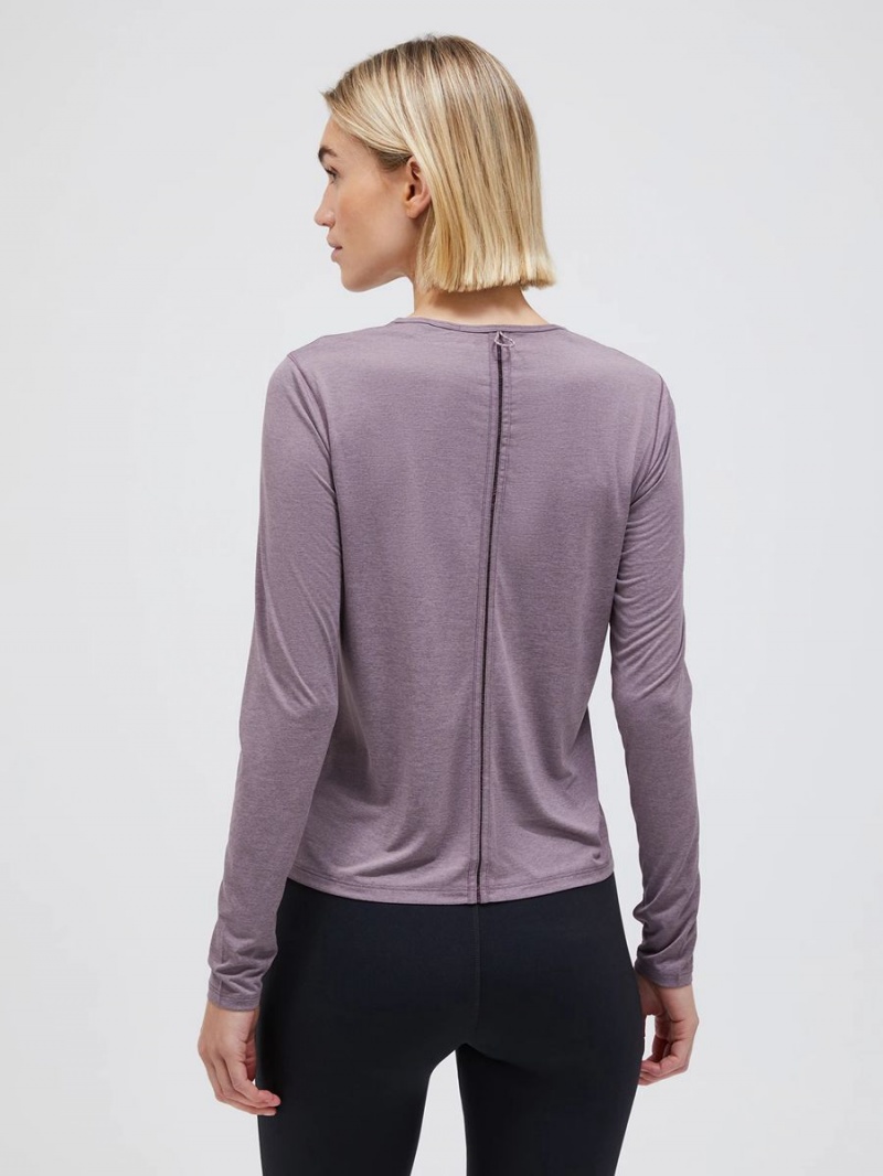 Peak Performance Fly Long Sleeve Women's T-Shirt Purple | OZL11-846