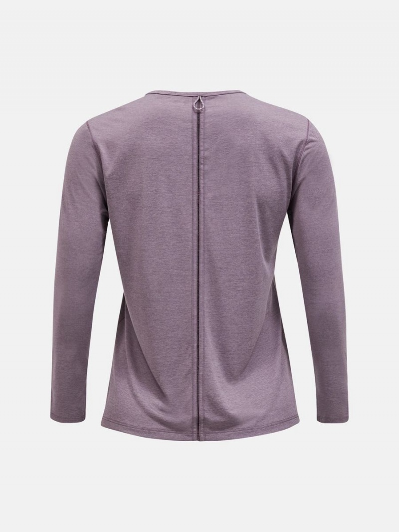 Peak Performance Fly Long Sleeve Women's T-Shirt Purple | OZL11-846