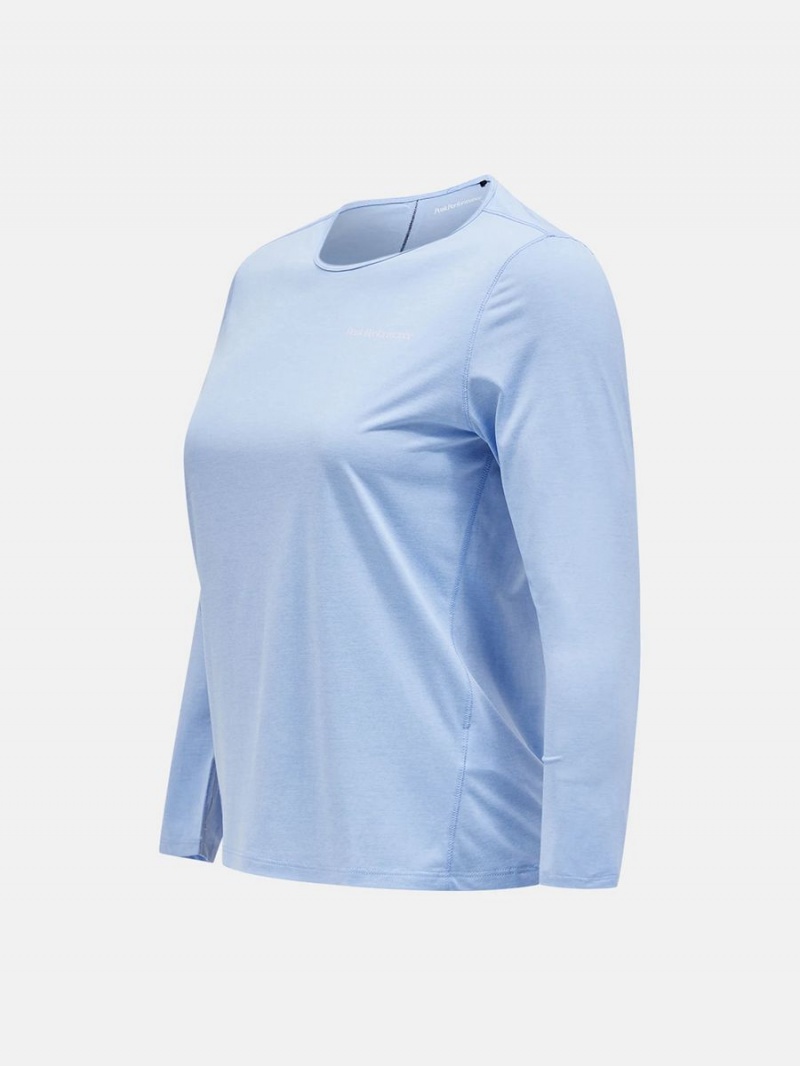 Peak Performance Fly Long Sleeve Women's T-Shirt Blue | JYK30-285