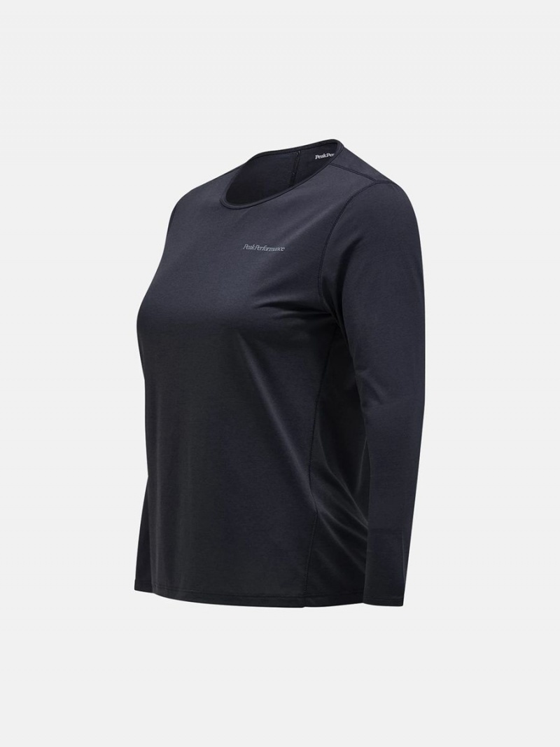 Peak Performance Fly Long Sleeve Women's T-Shirt Black | TYE81-797