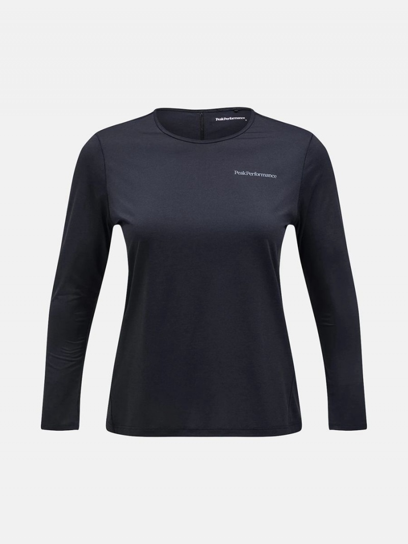 Peak Performance Fly Long Sleeve Women\'s T-Shirt Black | TYE81-797