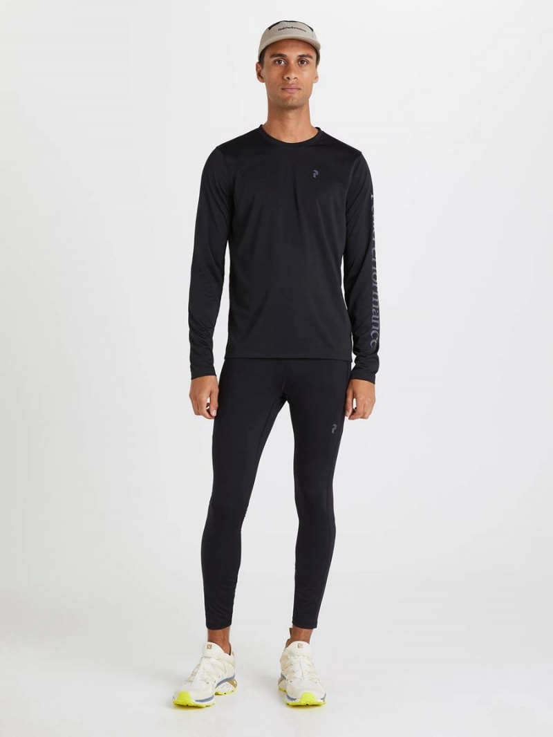 Peak Performance Fly Men's Leggings Black | KCN92-648