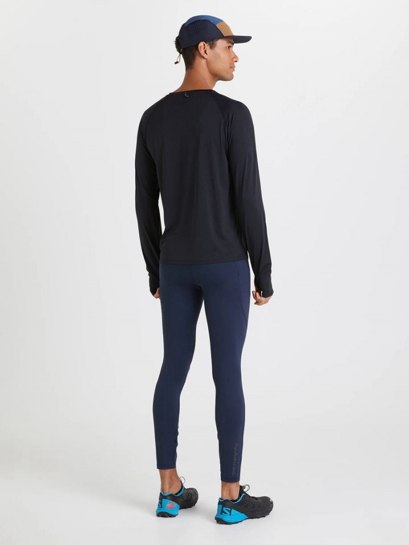 Peak Performance Fly Men's Leggings Navy | DIQ18-852