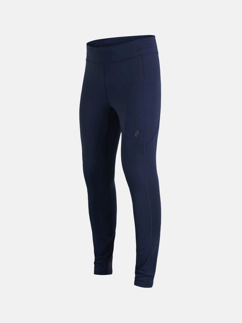 Peak Performance Fly Men's Leggings Navy | DIQ18-852