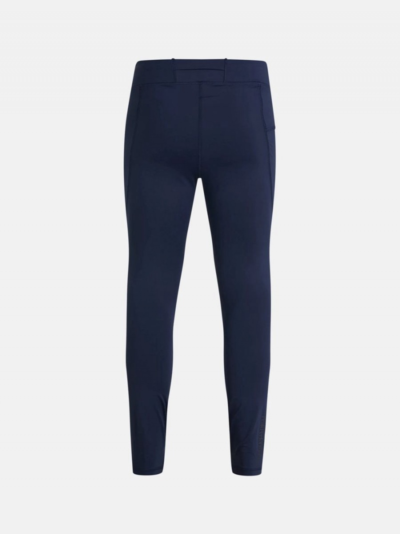 Peak Performance Fly Men's Leggings Navy | DIQ18-852