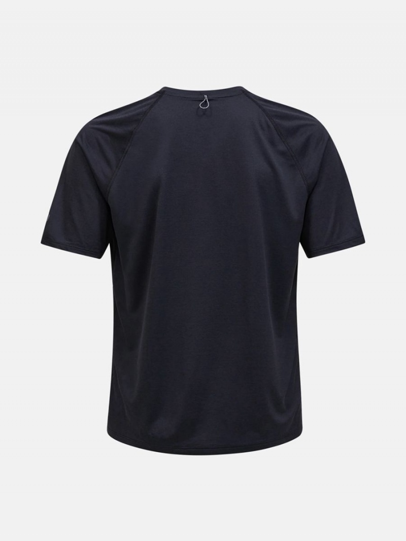 Peak Performance Fly Men's T-Shirt Black | LPK99-202