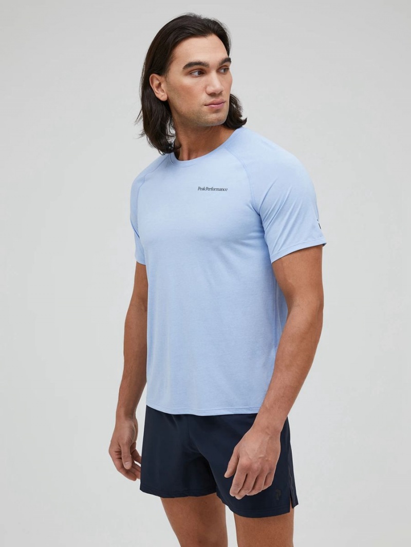 Peak Performance Fly Men's T-Shirt Blue | DEI43-128