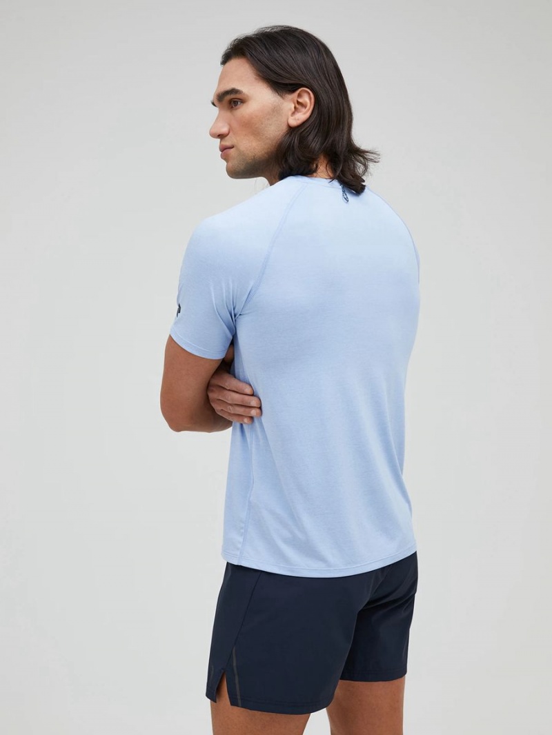 Peak Performance Fly Men's T-Shirt Blue | DEI43-128