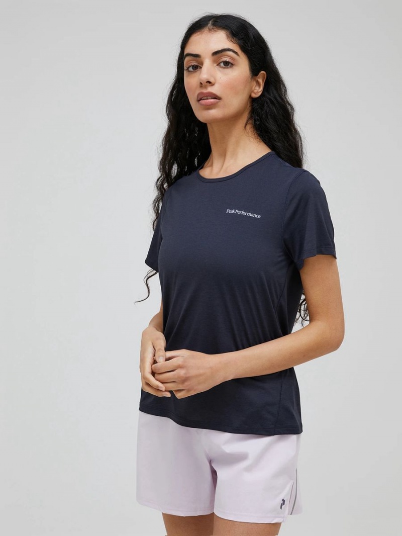 Peak Performance Fly Women's T-Shirt Navy | PEB69-058