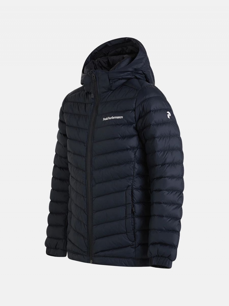 Peak Performance Frost Hood Kids' Down Jacket Black | NGF48-607