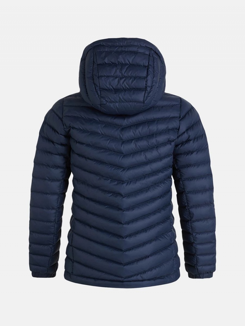 Peak Performance Frost Hood Kids' Down Jacket Navy | CKT59-054