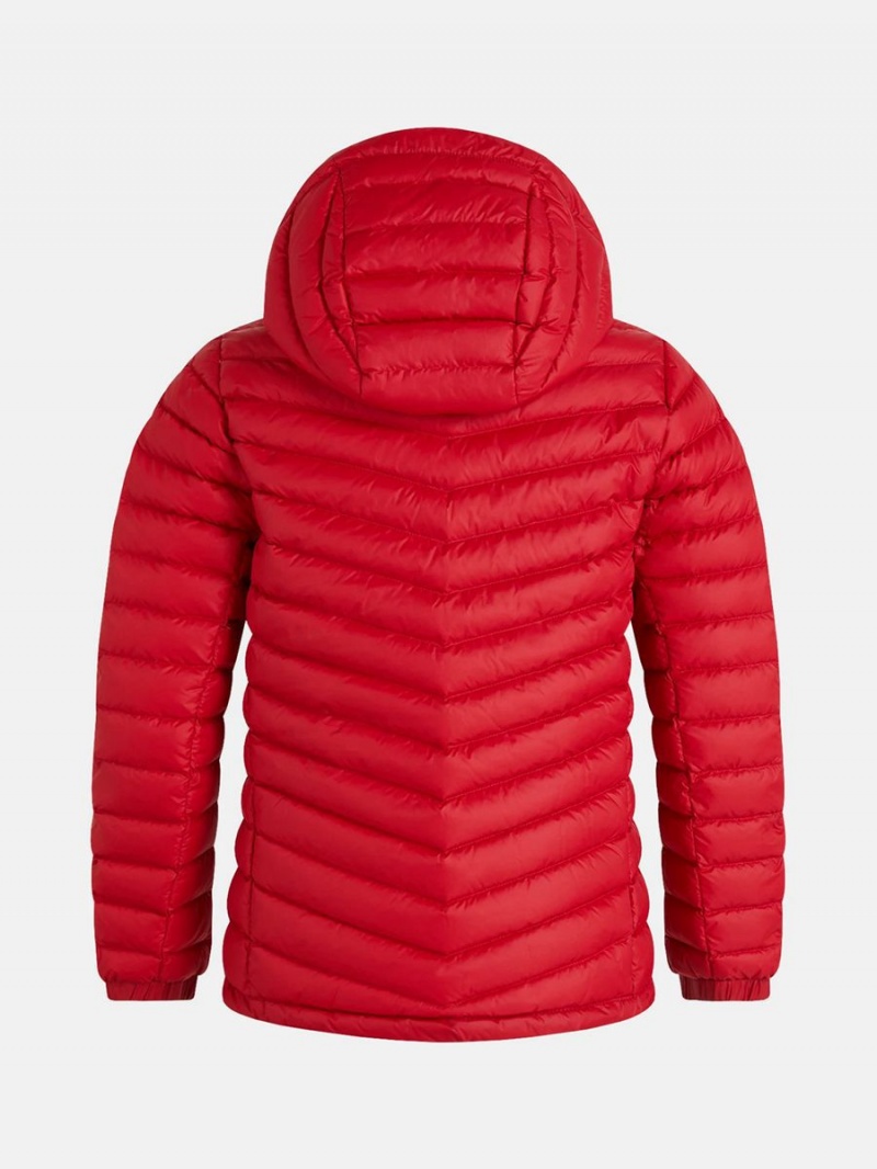 Peak Performance Frost Hood Kids' Down Jacket Red | FOE14-522