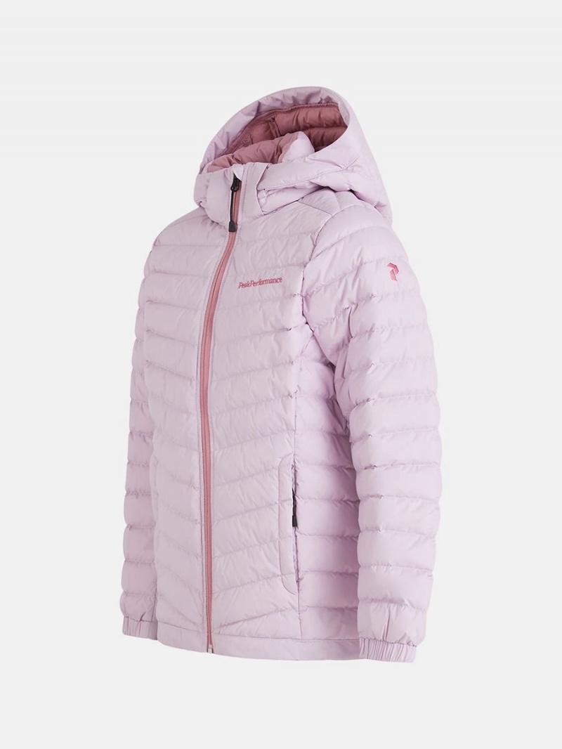 Peak Performance Frost Hood Kids' Down Jacket Pink / Pink | OXD64-462