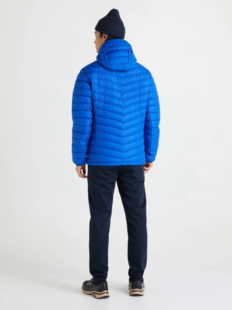 Peak Performance Frost Hood Men's Down Jacket Blue | RKY42-498