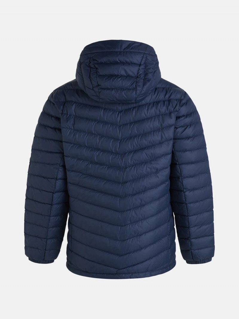 Peak Performance Frost Hood Men's Down Jacket Navy | BGE04-540