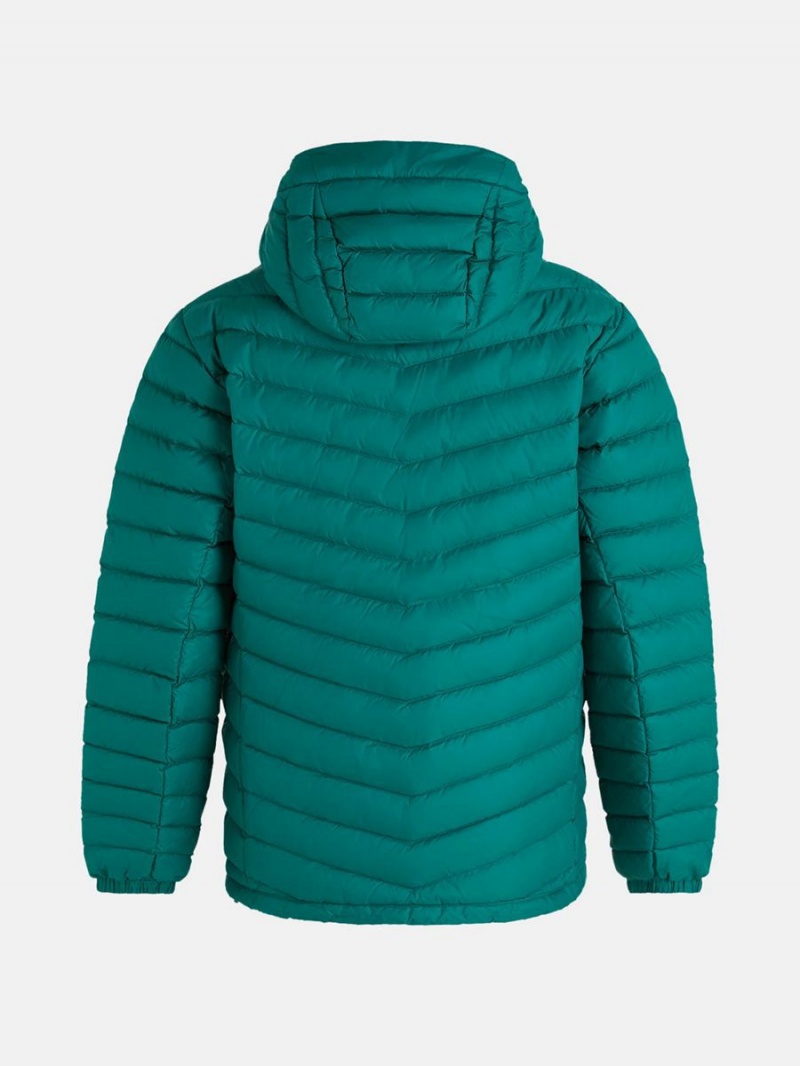 Peak Performance Frost Hood Men's Down Jacket Green | UFD51-563