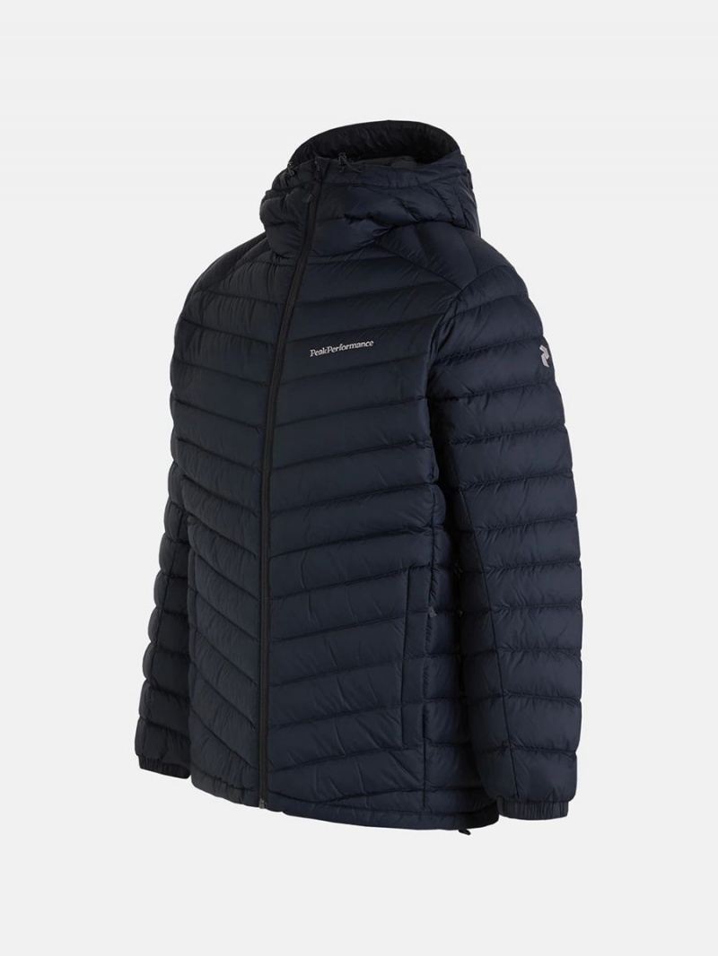 Peak Performance Frost Hood Men's Down Jacket Black | BGO36-415