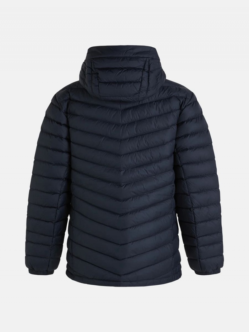 Peak Performance Frost Hood Men's Down Jacket Black | BGO36-415