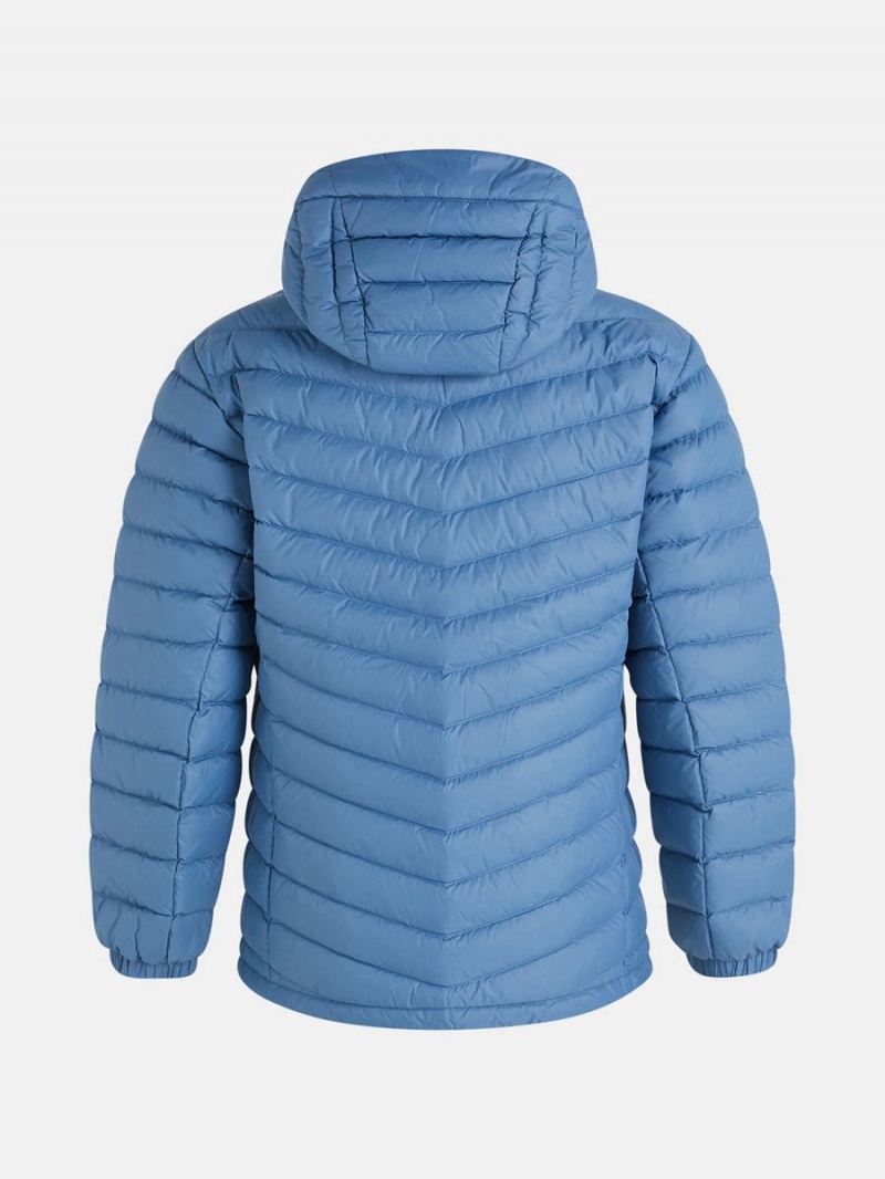 Peak Performance Frost Hood Men's Down Jacket Blue | FRT17-600