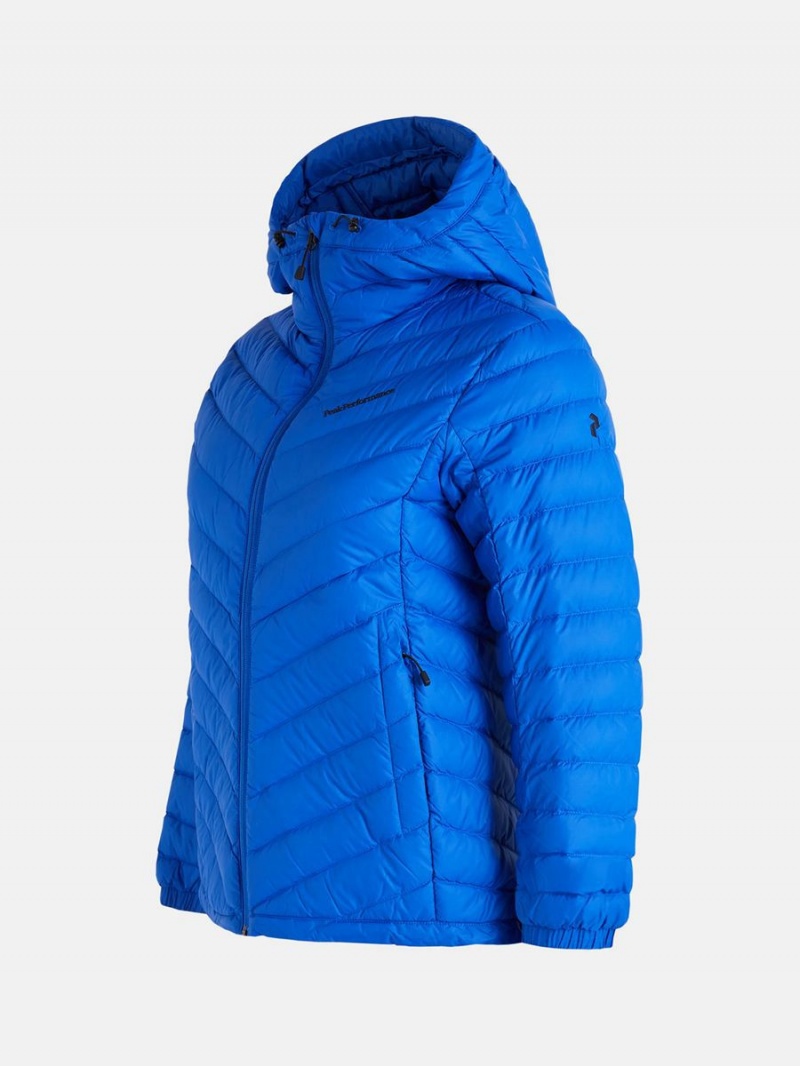 Peak Performance Frost Hood Women's Down Jacket Blue | LHC32-628