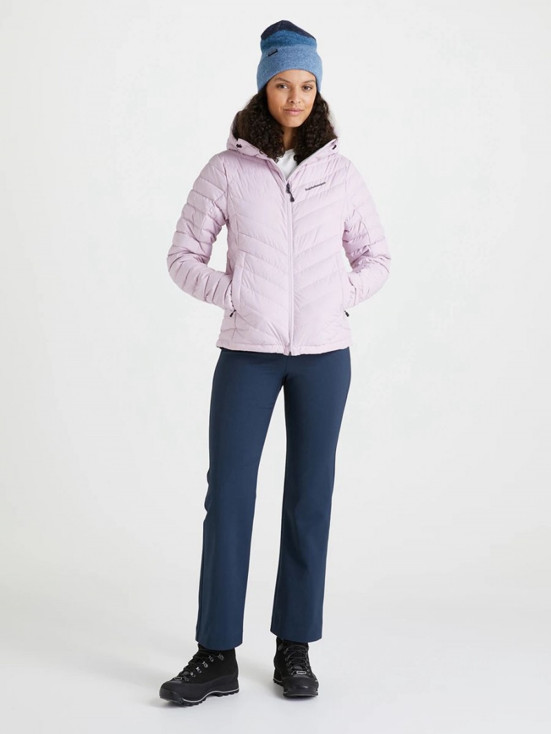 Peak Performance Frost Hood Women's Down Jacket Pink | UVW44-826