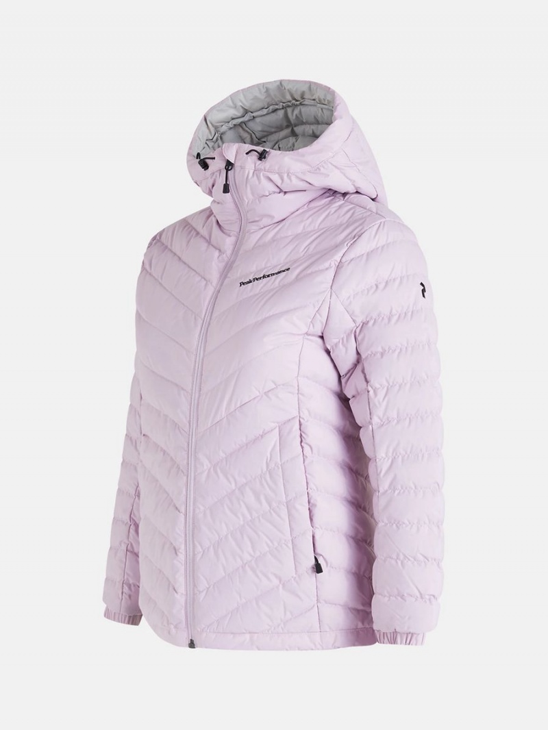 Peak Performance Frost Hood Women's Down Jacket Pink | UVW44-826