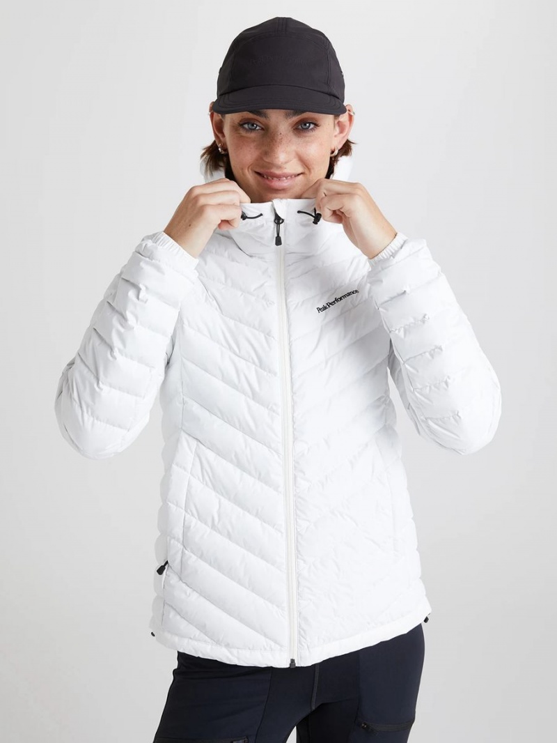 Peak Performance Frost Hood Women's Down Jacket White | YGZ83-103