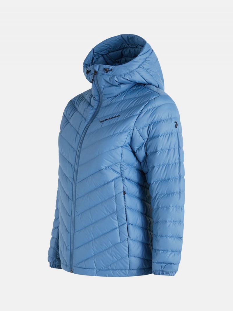 Peak Performance Frost Hood Women's Down Jacket Blue | PCO98-152