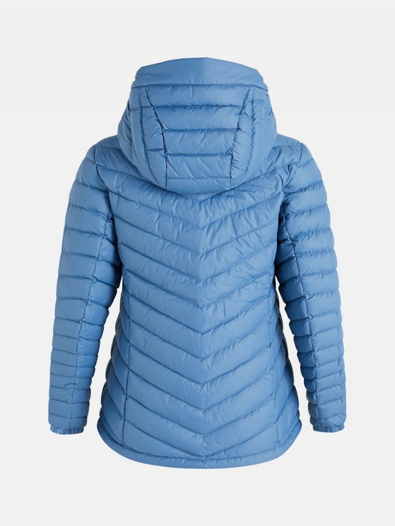 Peak Performance Frost Hood Women's Down Jacket Blue | PCO98-152