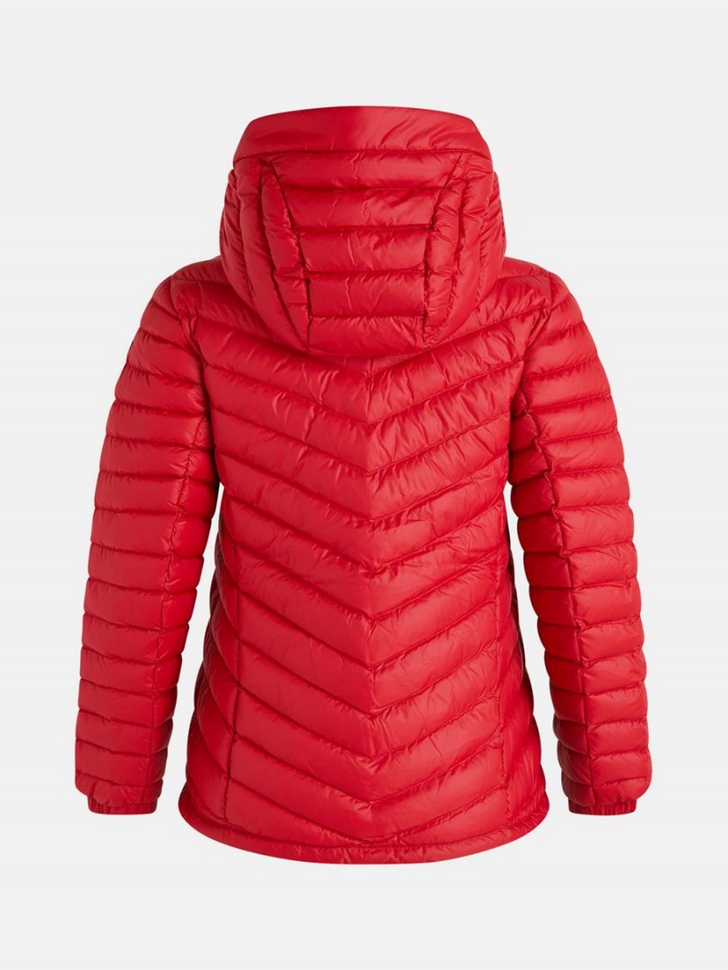 Peak Performance Frost Hood Women's Down Jacket Red | UEY79-593