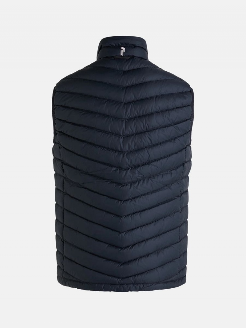 Peak Performance Frost Men's Down Vest Black | ESA89-079