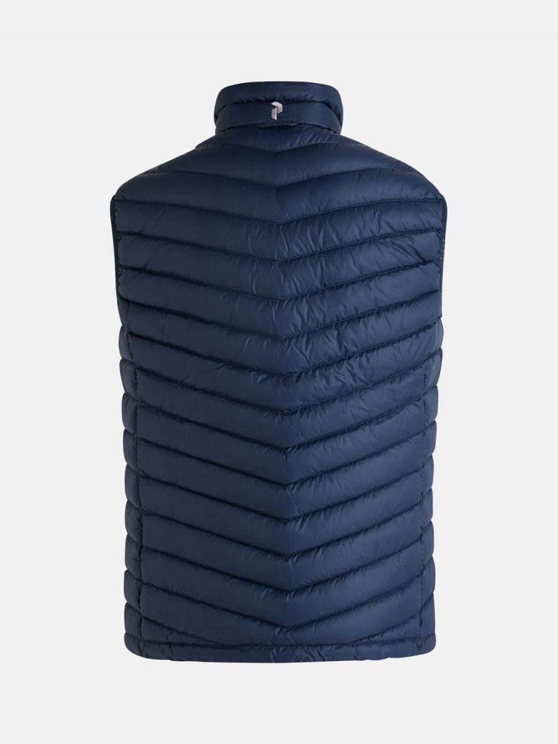 Peak Performance Frost Men's Down Vest Navy | PLH94-813