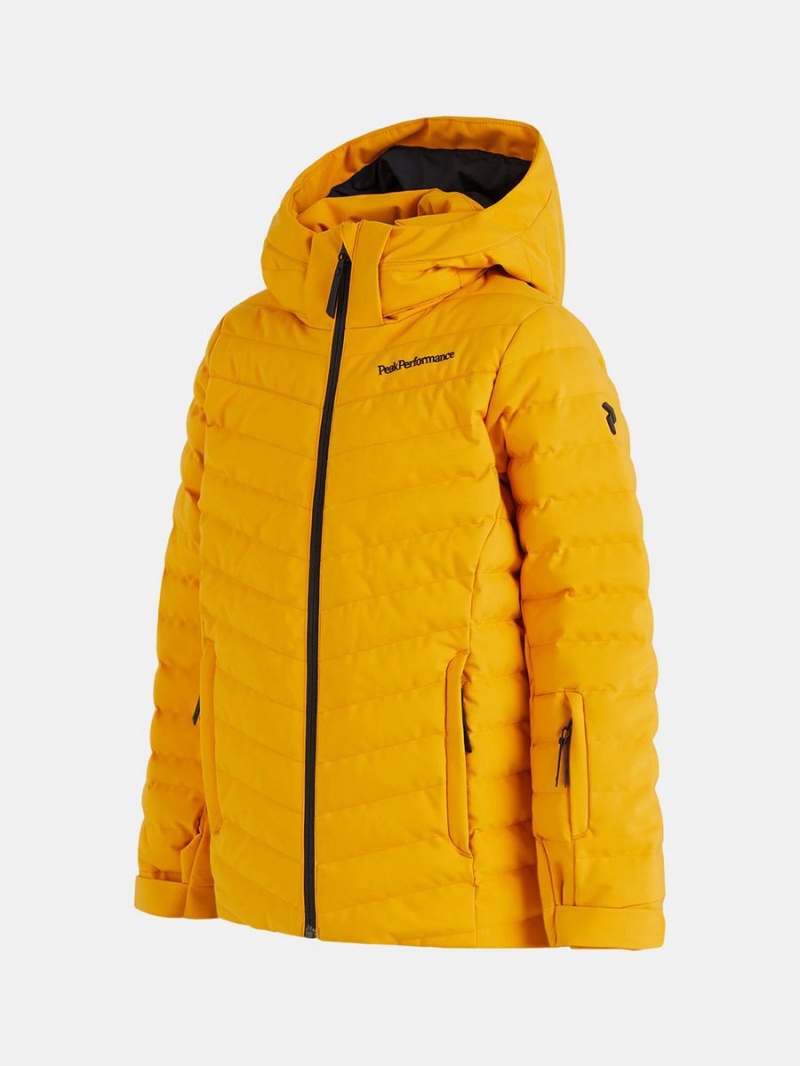 Peak Performance Frost Ski Kids' Down Jacket Yellow | NZT47-867