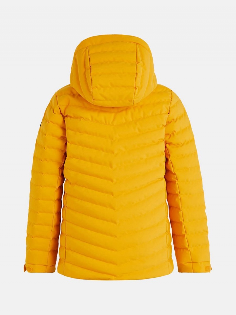 Peak Performance Frost Ski Kids' Down Jacket Yellow | NZT47-867