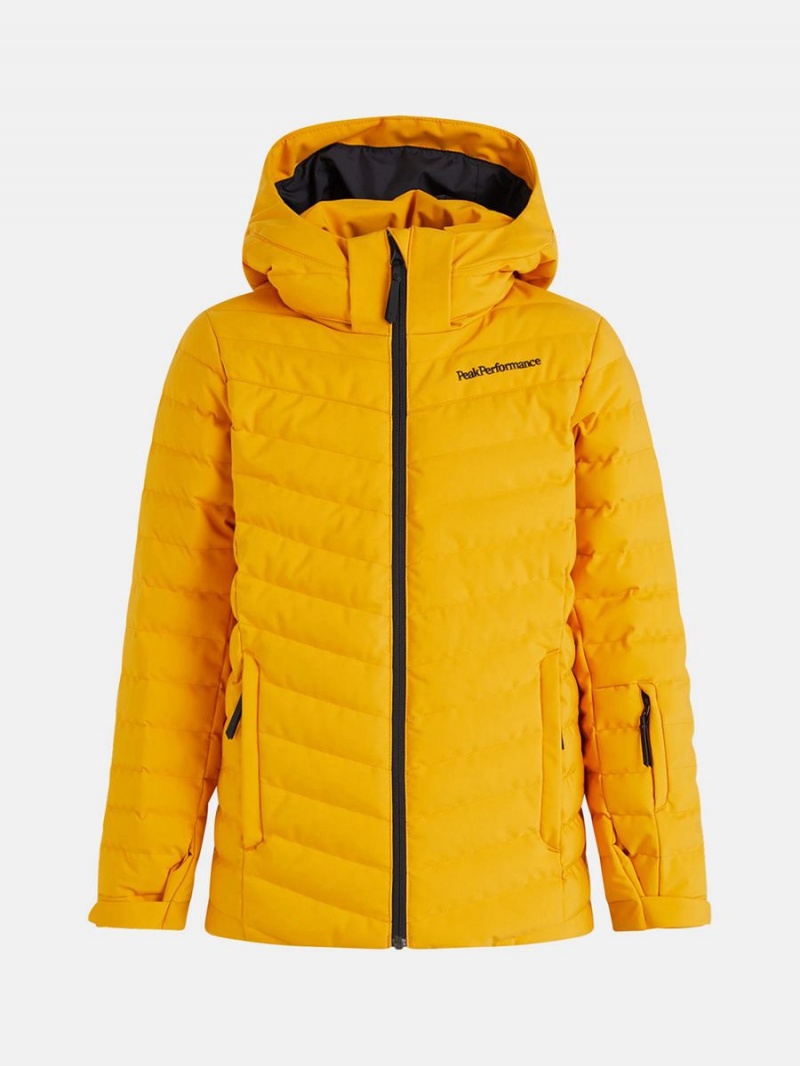 Peak Performance Frost Ski Kids\' Down Jacket Yellow | NZT47-867