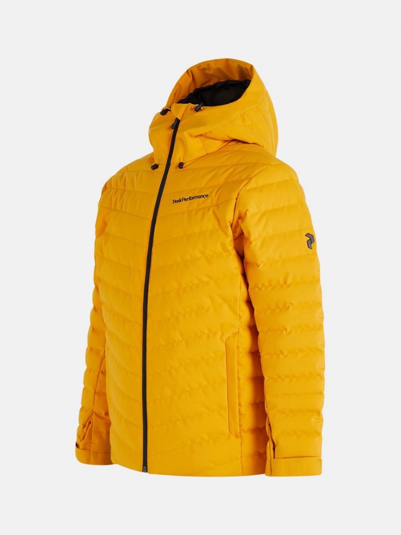 Peak Performance Frost Ski Men's Down Jacket Yellow | AND46-840