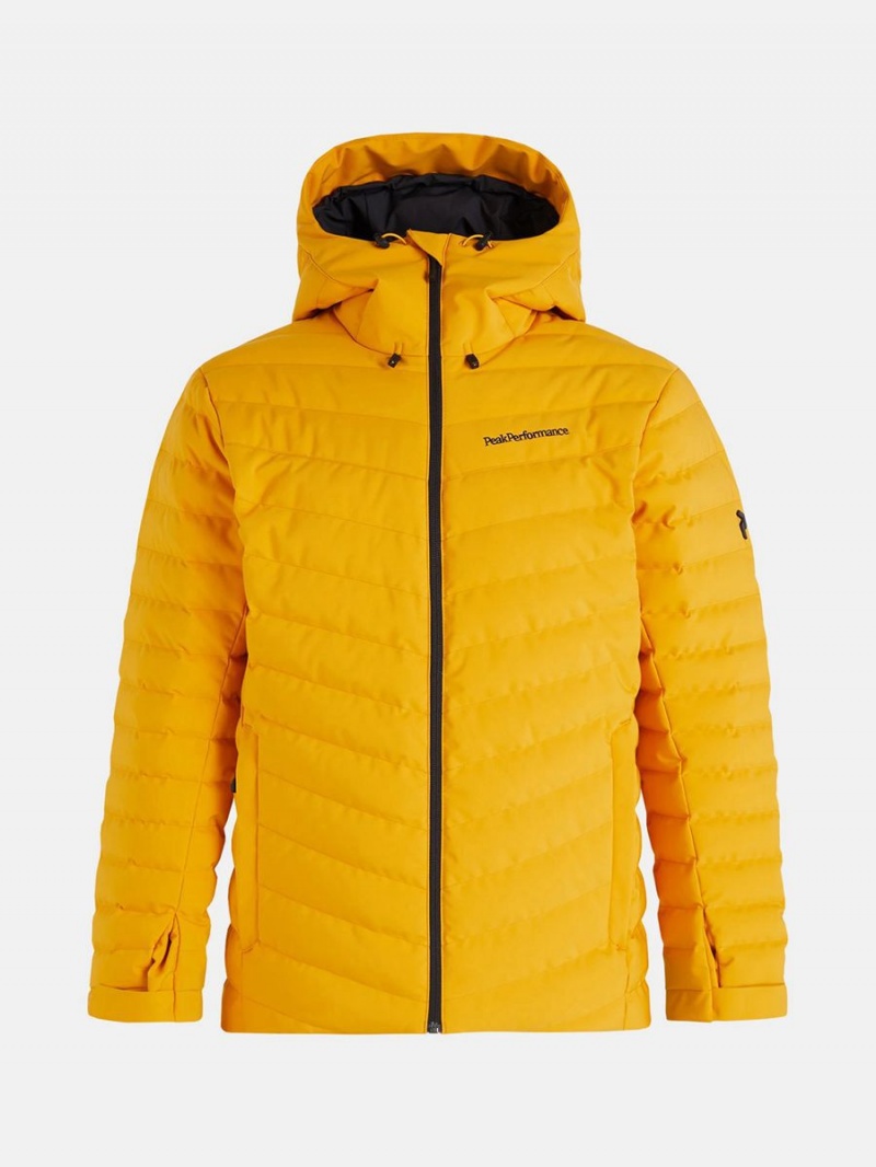 Peak Performance Frost Ski Men\'s Down Jacket Yellow | AND46-840