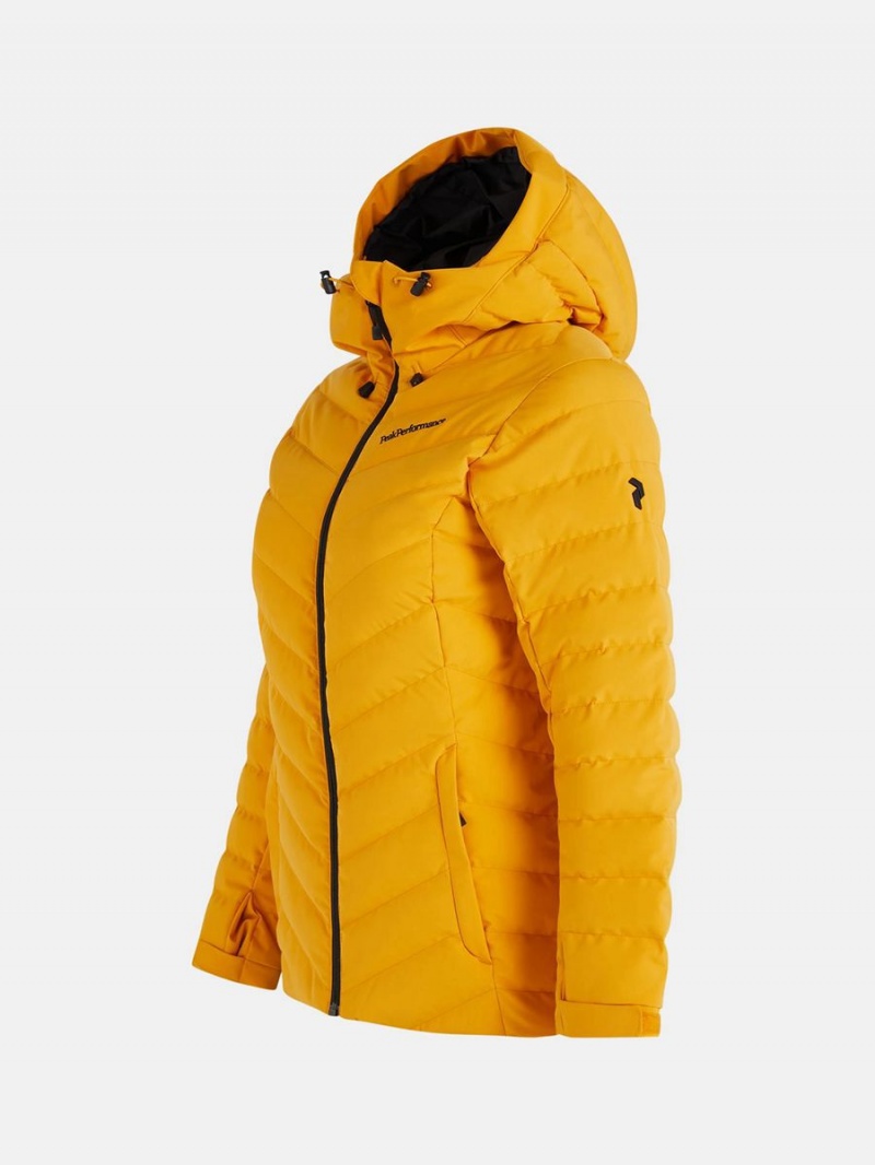 Peak Performance Frost Ski Women's Down Jacket Yellow | YOR64-520