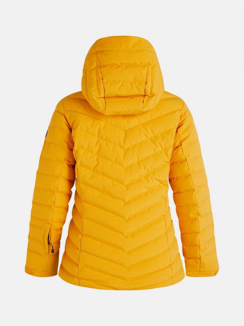 Peak Performance Frost Ski Women's Down Jacket Yellow | YOR64-520