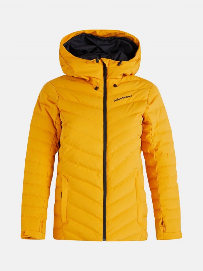 Peak Performance Frost Ski Women\'s Down Jacket Yellow | YOR64-520