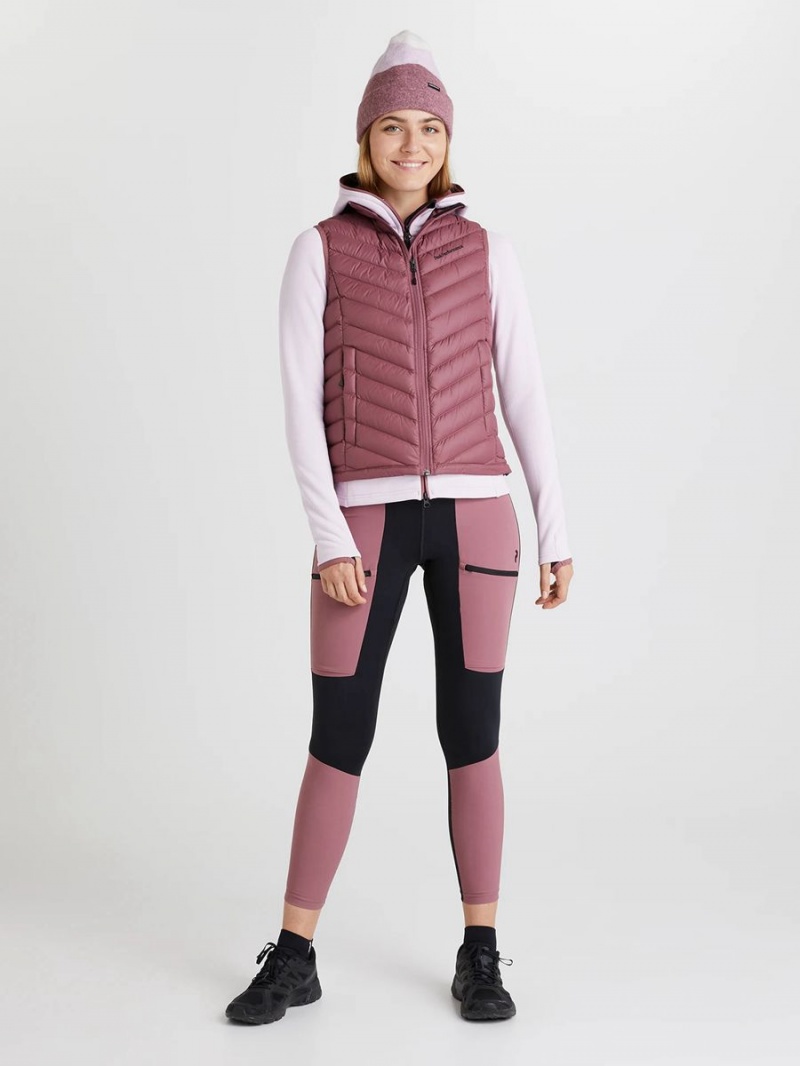 Peak Performance Frost Women's Down Vest Pink | SXV43-599