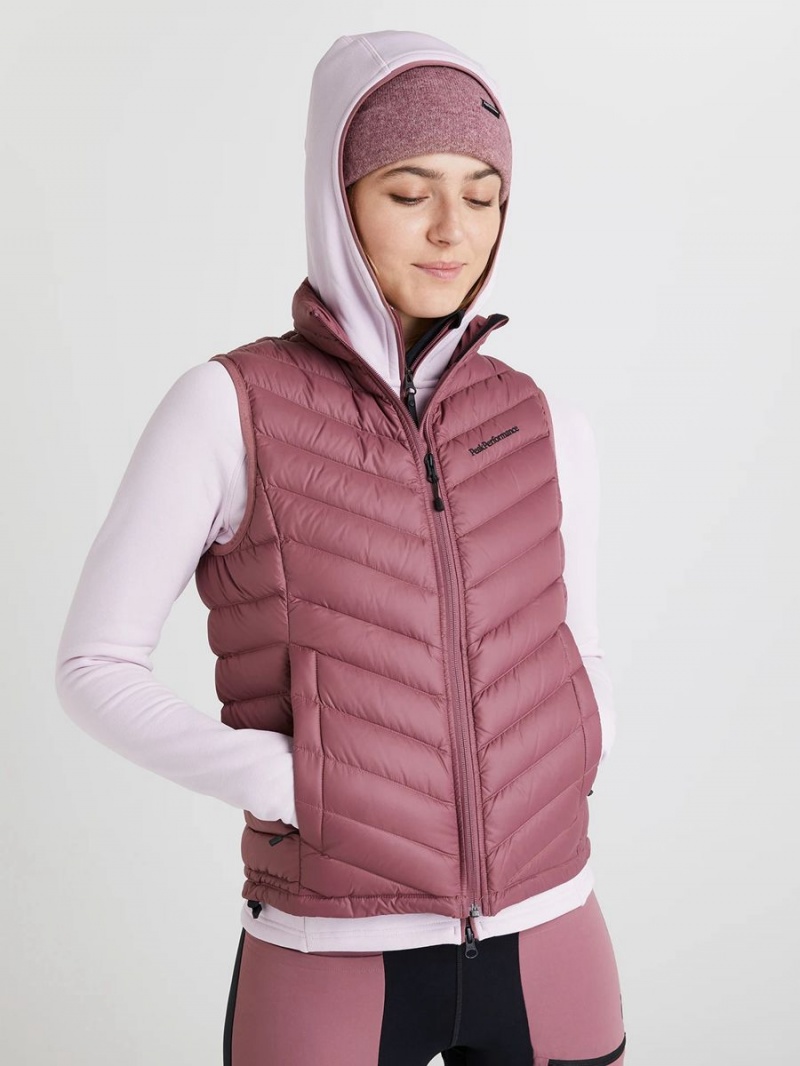 Peak Performance Frost Women's Down Vest Pink | SXV43-599