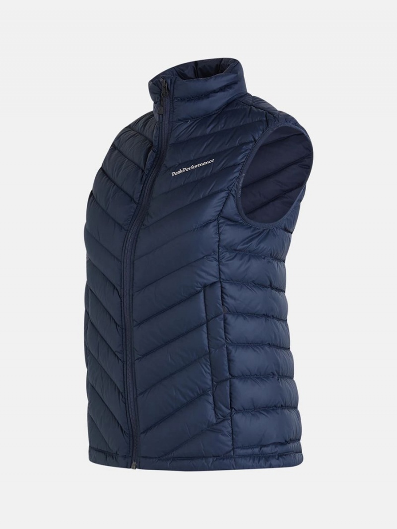 Peak Performance Frost Women's Down Vest Navy | ADJ96-867