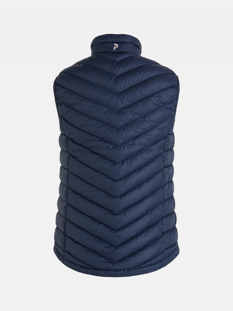 Peak Performance Frost Women's Down Vest Navy | ADJ96-867