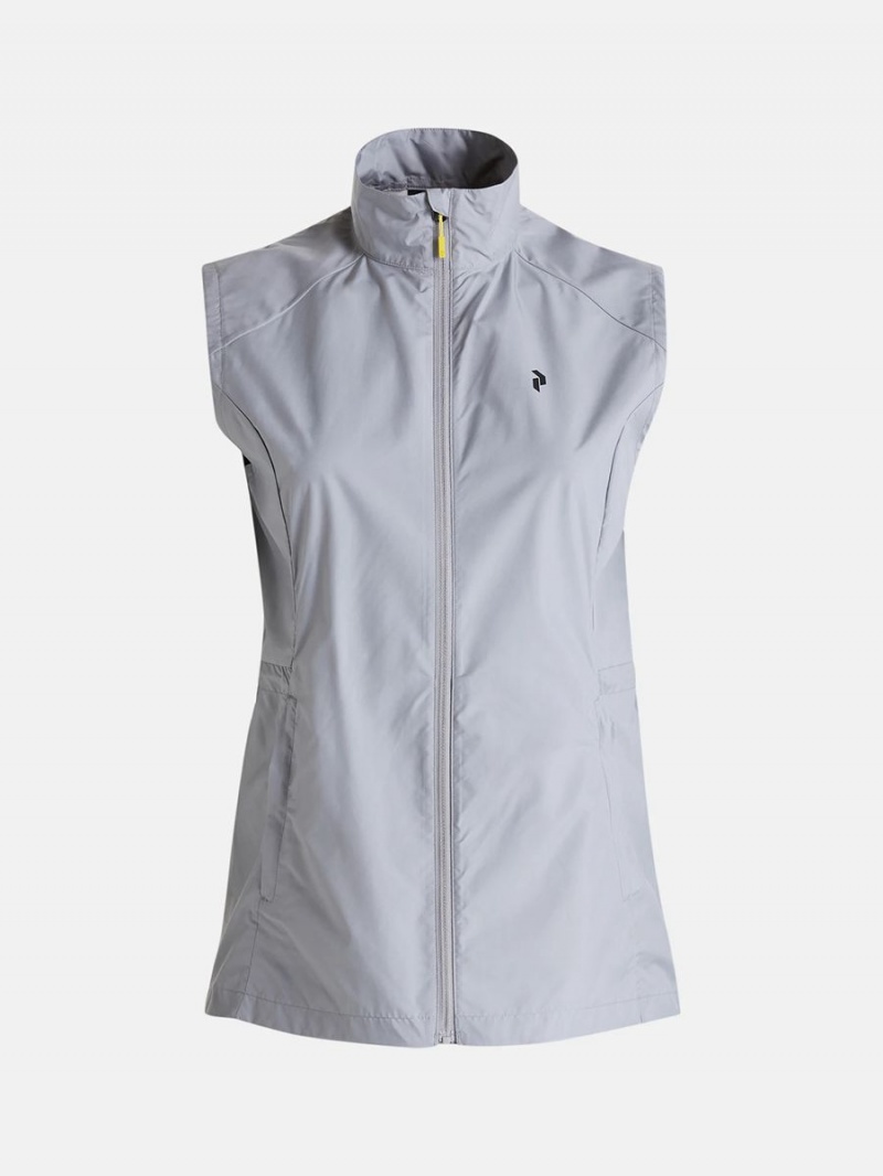 Peak Performance Golf Women\'s Wind Vest Grey | KEW11-039