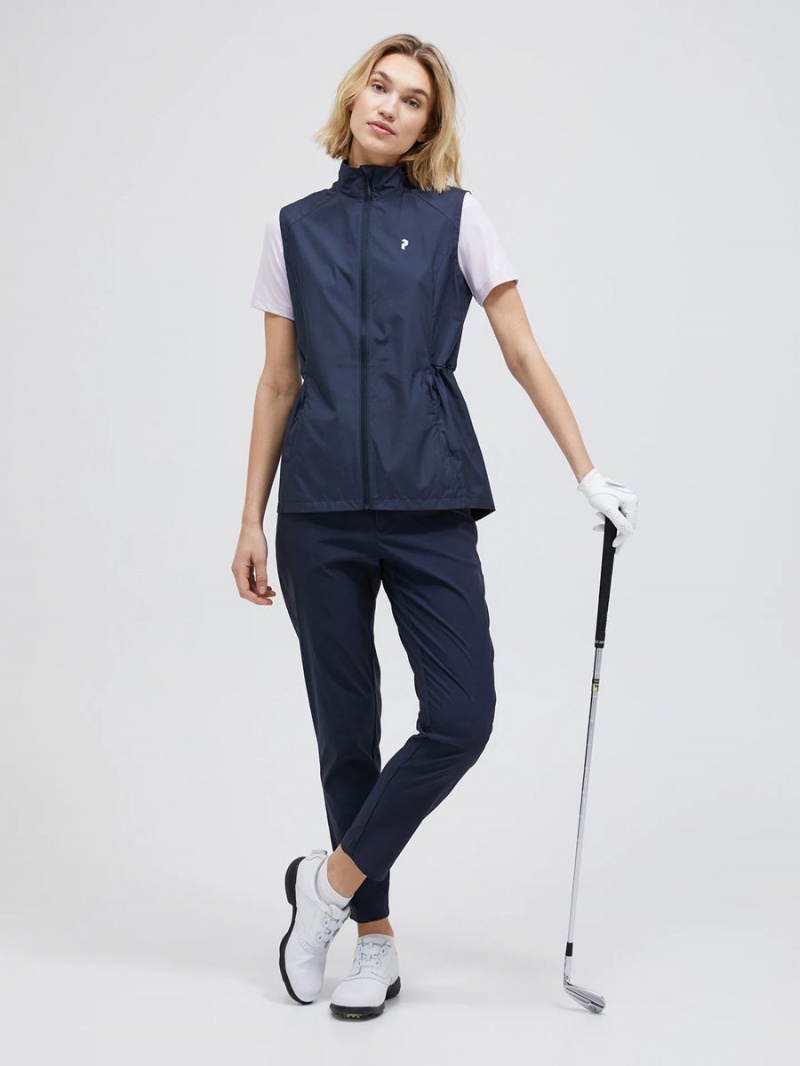 Peak Performance Golf Women's Wind Vest Navy | UPV06-860