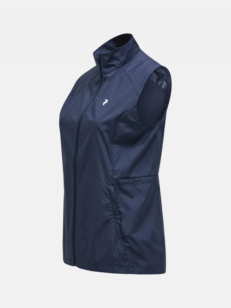 Peak Performance Golf Women's Wind Vest Navy | UPV06-860