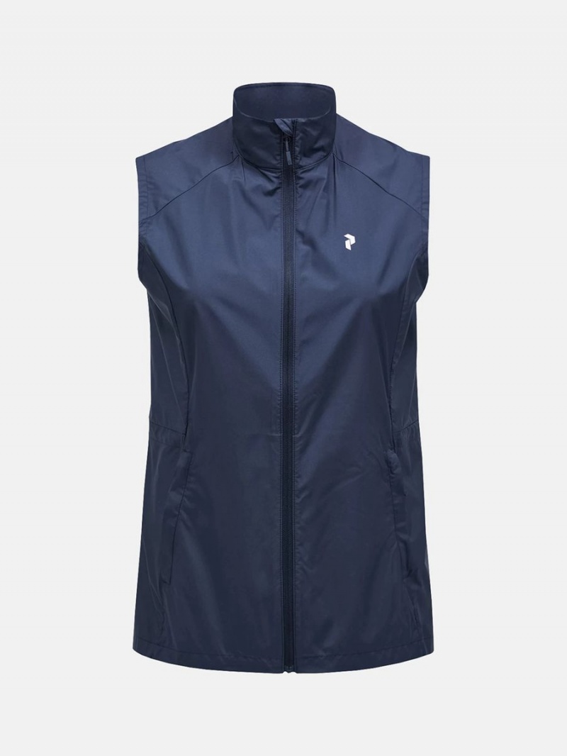 Peak Performance Golf Women\'s Wind Vest Navy | UPV06-860