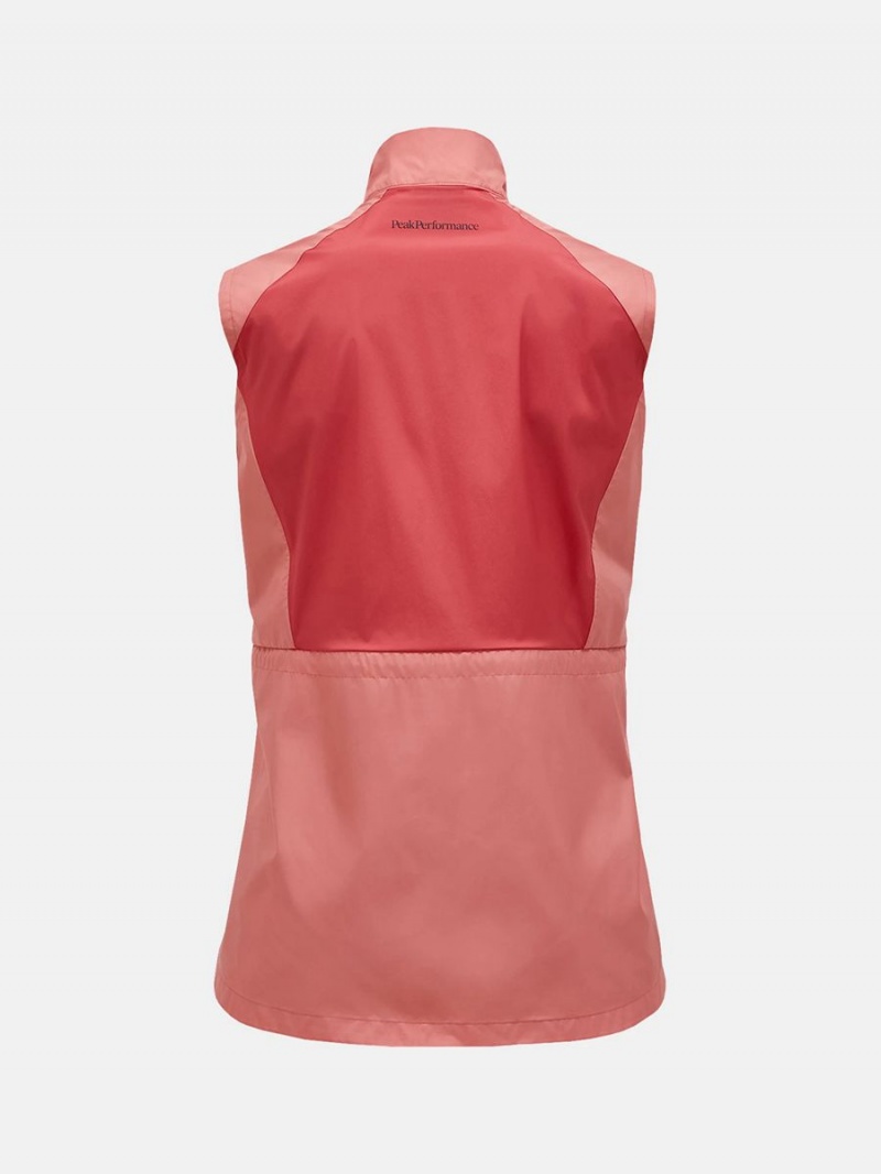 Peak Performance Golf Women's Wind Vest Pink / Red | MWQ29-015