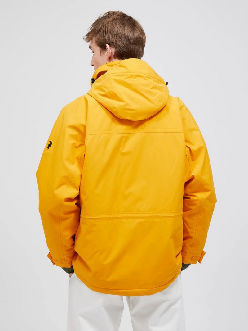 Peak Performance Gore-Tex 2L Parka Men's Jacket Yellow | GTS18-909